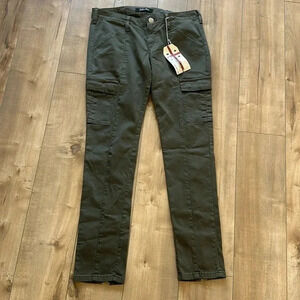 NWT Guido & Mary Kelsey Cargo Zip Ankles Green Pants Sz 30